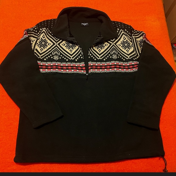 Vintage Giani Feroti half-zip Fair Isle fleece sweater NWOT - Picture 1 of 8